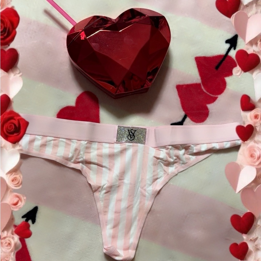 Victoria's Secret Blink Pink and White Floral Lingerie
